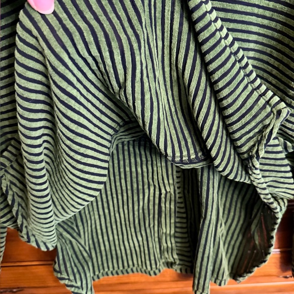 Dress To Kill | Lagenlook One Size Oversized Striped Button Up Shirt - Picture 5 of 12